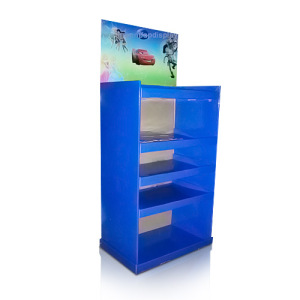 Four Tiers Pop Free Standing Floor Cardboard Display Unit for Toys